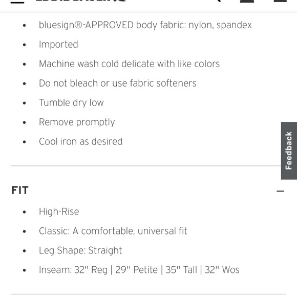 Eddie Bauer Guide Pro Pants High Rise Size 6 Tall - Picture 5 of 8